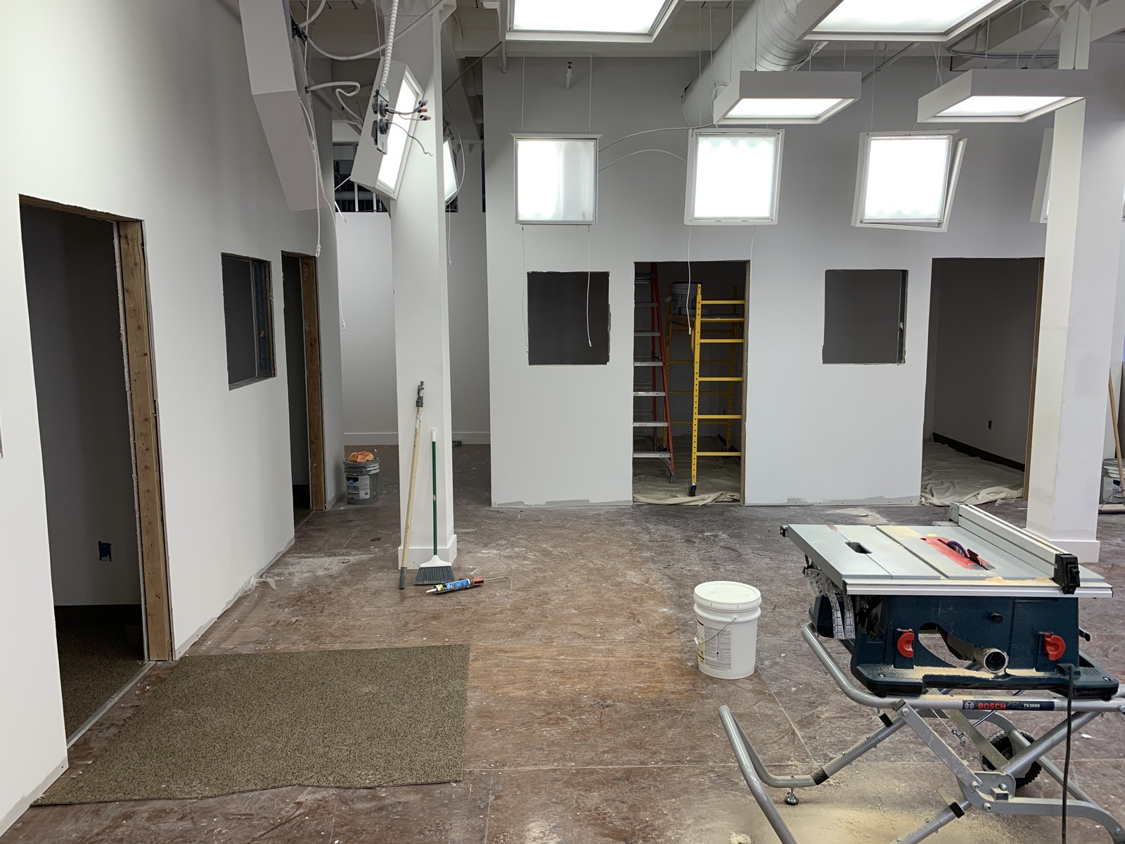 Commercial interior nearing completion